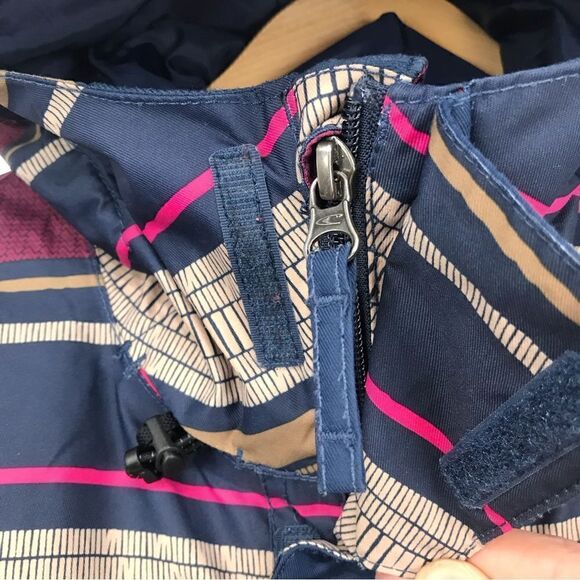 O’Neill Freedom Series Navy Blue Pink Custom Bomber Long Fit Ski Jacket - Picture 12 of 16